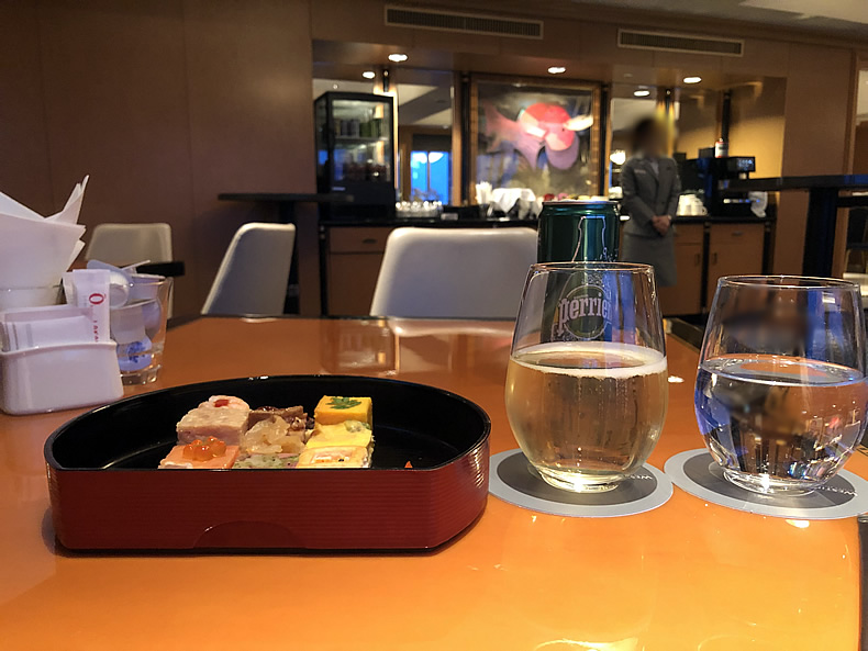 ウエスティンホテル東京のクラブラウンジの食事