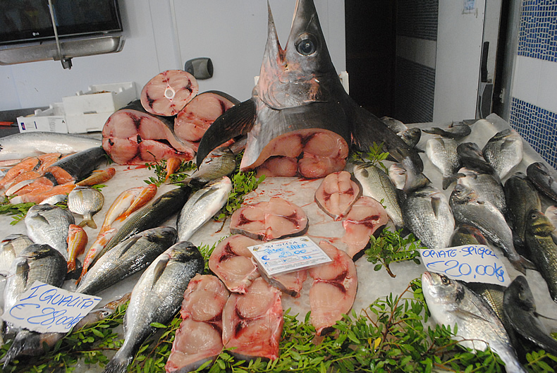 ポルトチェザーリオの魚市場に行ってみた
