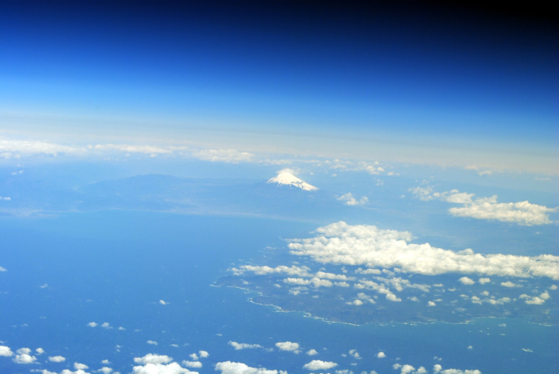富士山をタイ旅行に行く際に見る